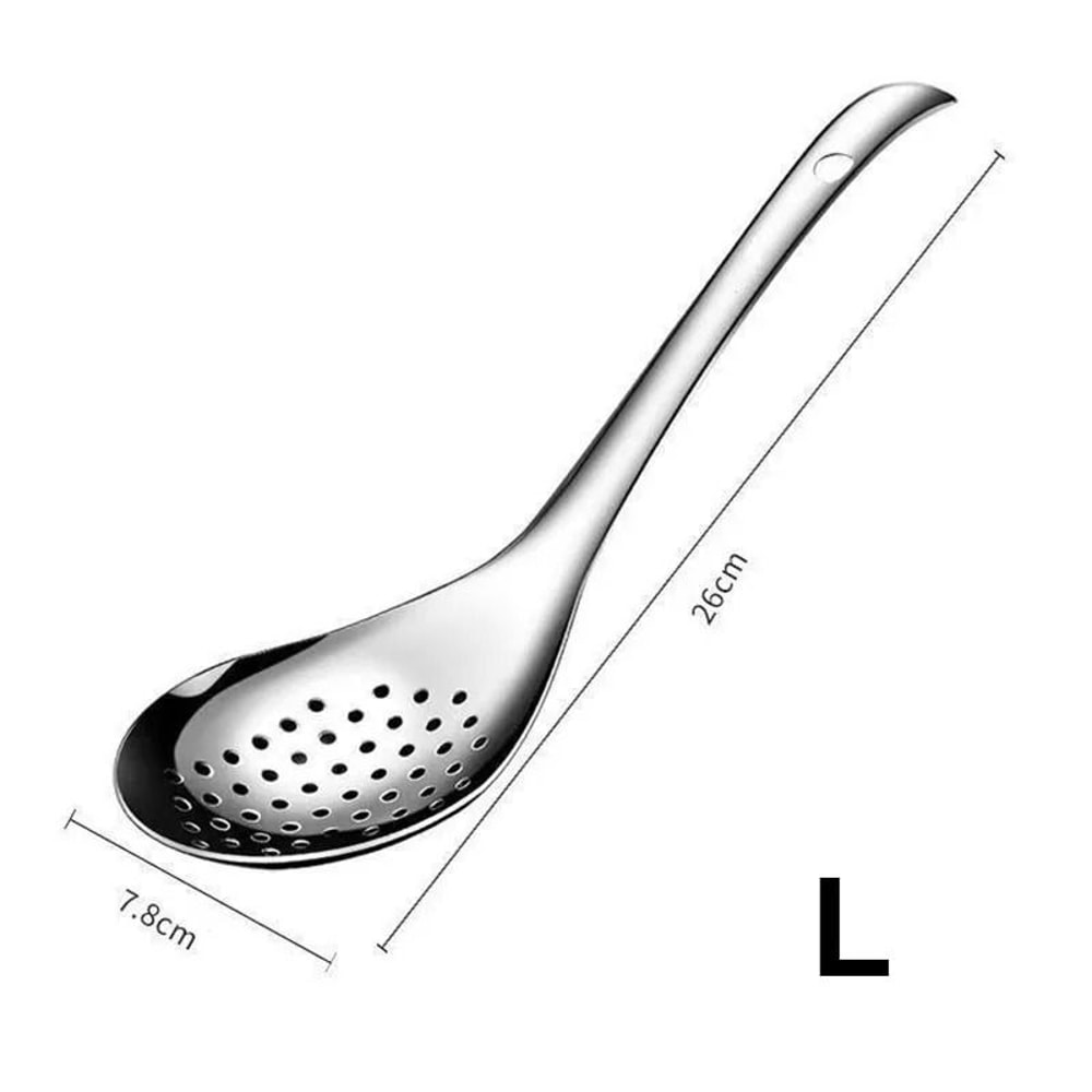 2Piece Stainless Steel Skimmer And Slotted Strainer Spoon Set 2