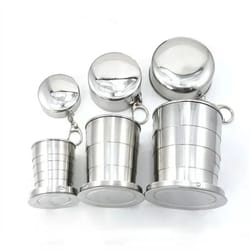stainless steel retractable folding cup and portable camping teaware