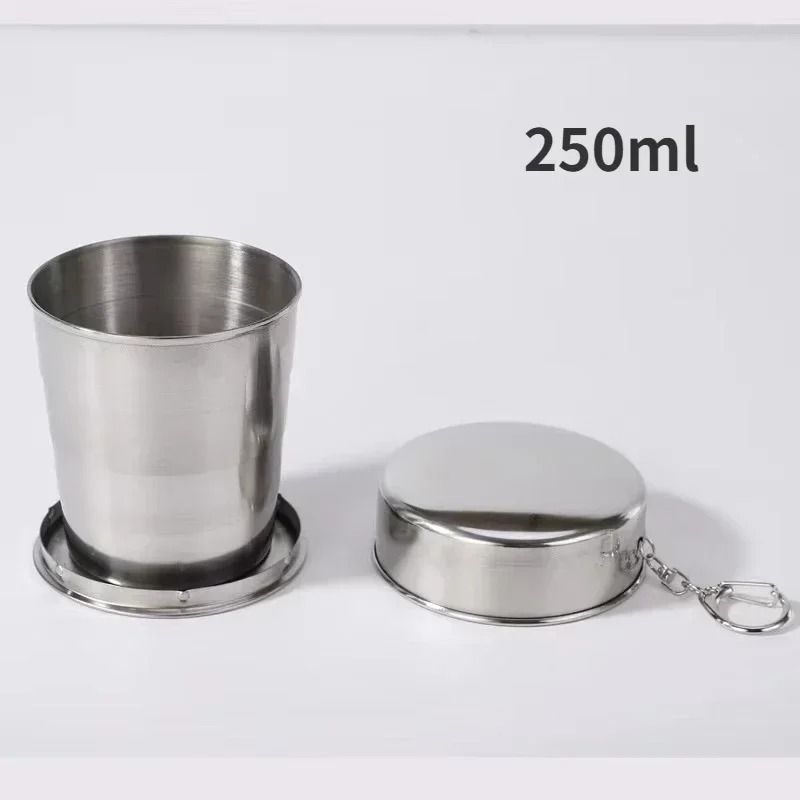 Stainless Steel Retractable Folding Cup And Portable Camping Teaware 7