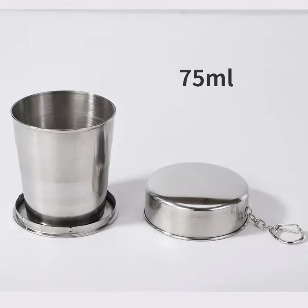 Stainless Steel Retractable Folding Cup And Portable Camping Teaware 8