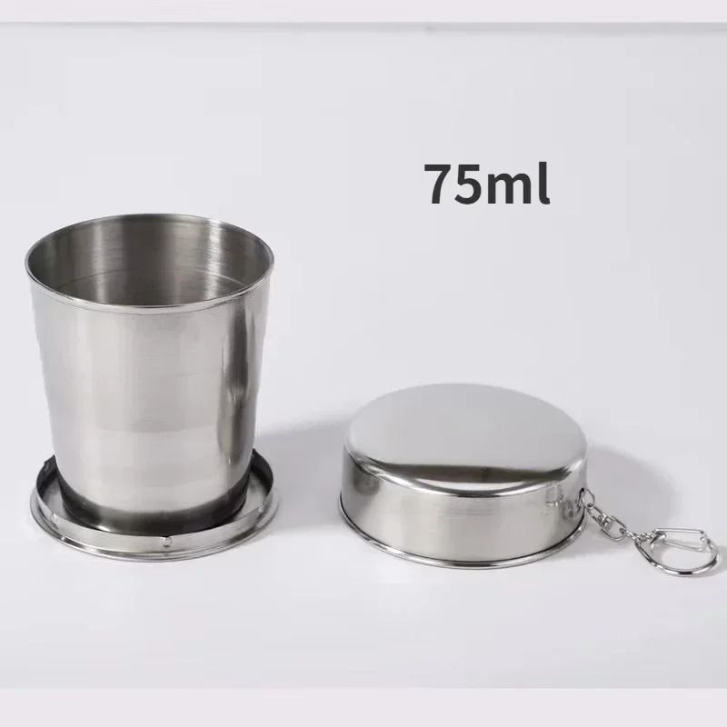Stainless Steel Retractable Folding Cup And Portable Camping Teaware 8