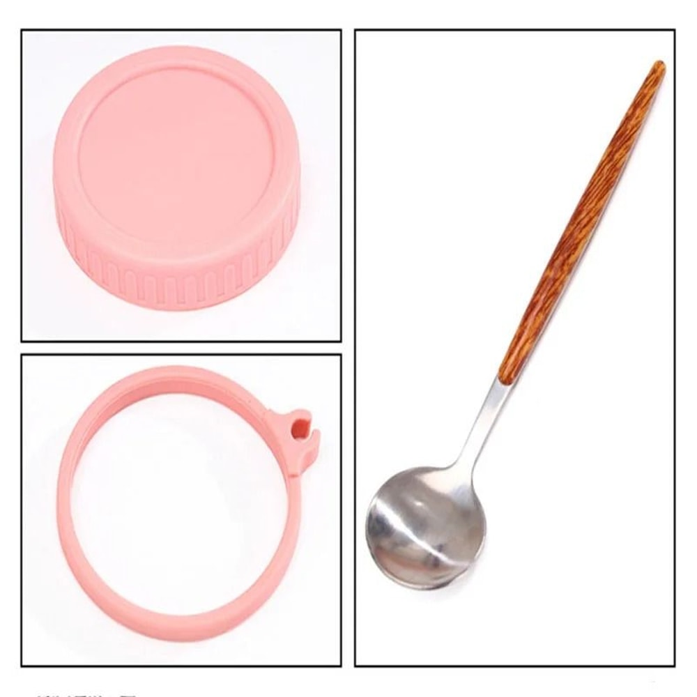 Airtight Overnight Oats Container With Integrated Spoon And Measurement Scale 2