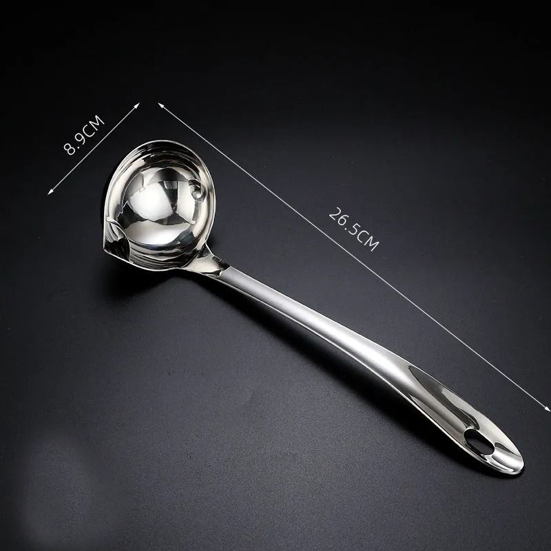 Stainless Steel Soup Fat Separator And Grease Strainer Spoon With Precision Spout 1