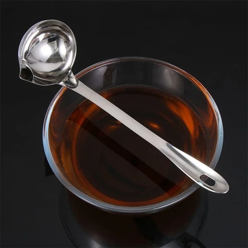 Stainless Steel Soup Fat Separator And Grease Strainer Spoon With Precision Spout 5