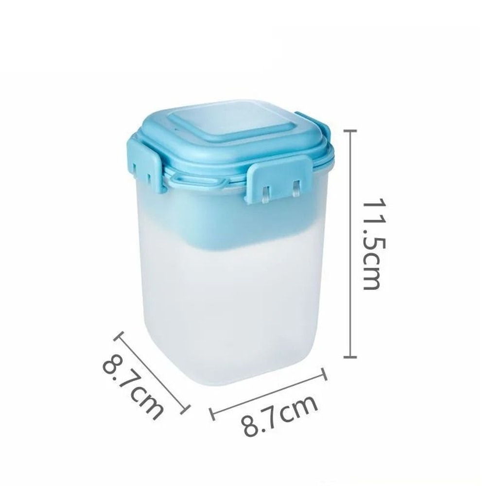 DoubleLayer 580ML Salad And Yogurt Cup With Ice Grids And Integrated Spoon 1