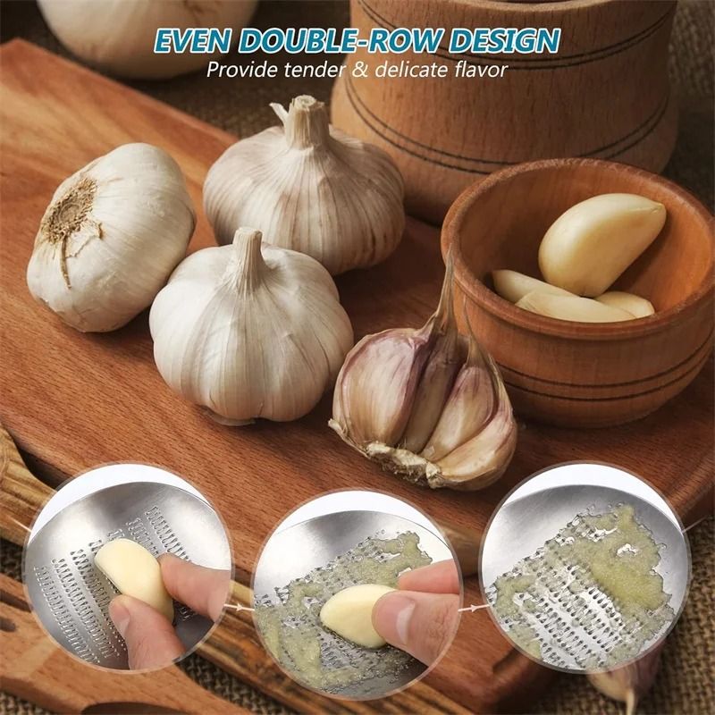 Stainless Steel Ginger Grater Spoon And Versatile Garlic Masher 4