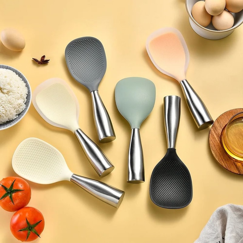 Premium HighHeat Resistant Silicone Cooking And Serving Spoon 4