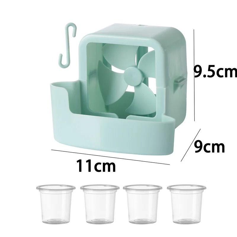 Portable Electric Hanging Cooling Fan And Storage Station With 4 Cooling Cups 1
