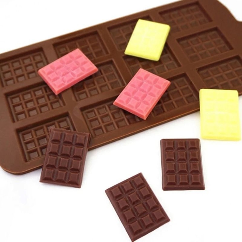 12Cavity NonStick Silicone Chocolate Mini Waffle Mold 6