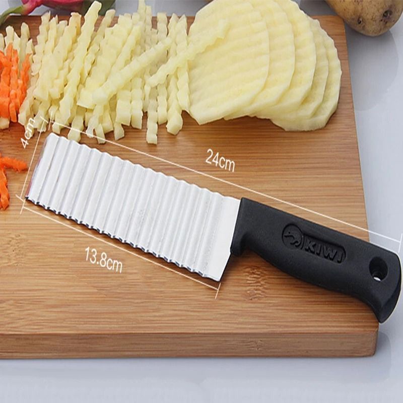 Stainless Steel Crinkle Cut Slicer French Fry Maker 0