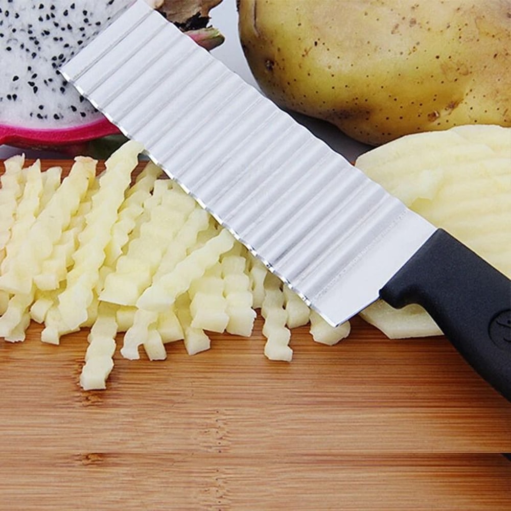 Stainless Steel Crinkle Cut Slicer French Fry Maker 3