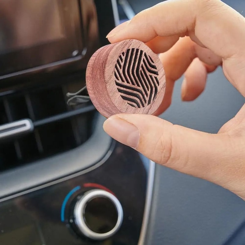 HandCarved Rosewood Essential Oil Car Diffuser Aromatherapy Clip 6