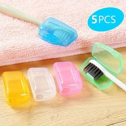 5-piece universal travel toothbrush head protective covers