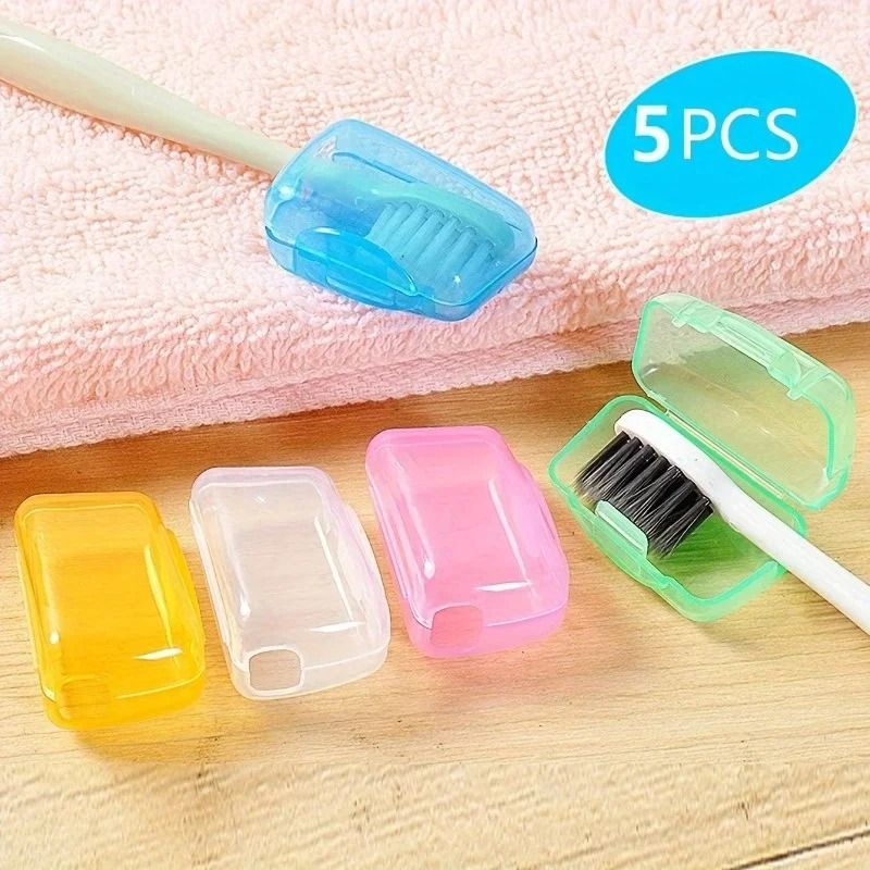 5Piece Universal Travel Toothbrush Head Protective Covers 0