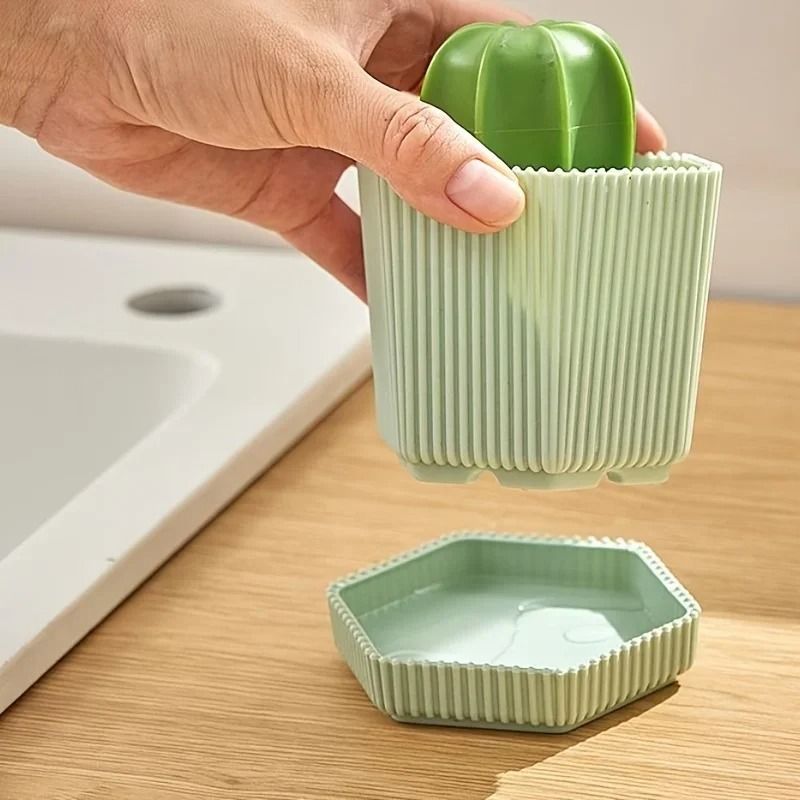 Cactus Ergonomic Kitchen Dishwashing Brush With HighDensity Nano Scrubber 5