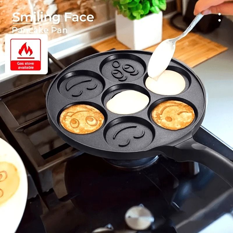 7Cup Emoji Animal Face Nonstick Pancake Pan 0