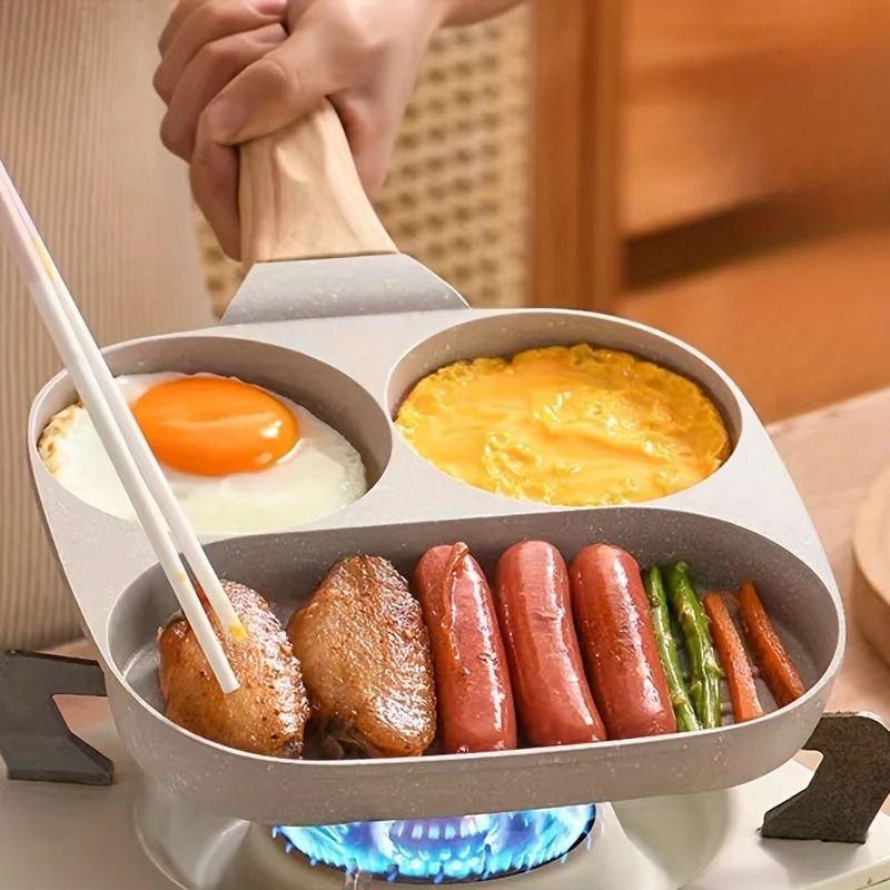 3Compartment NonStick Aluminum Breakfast Skillet 1