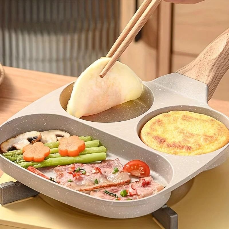 3Compartment NonStick Aluminum Breakfast Skillet 5