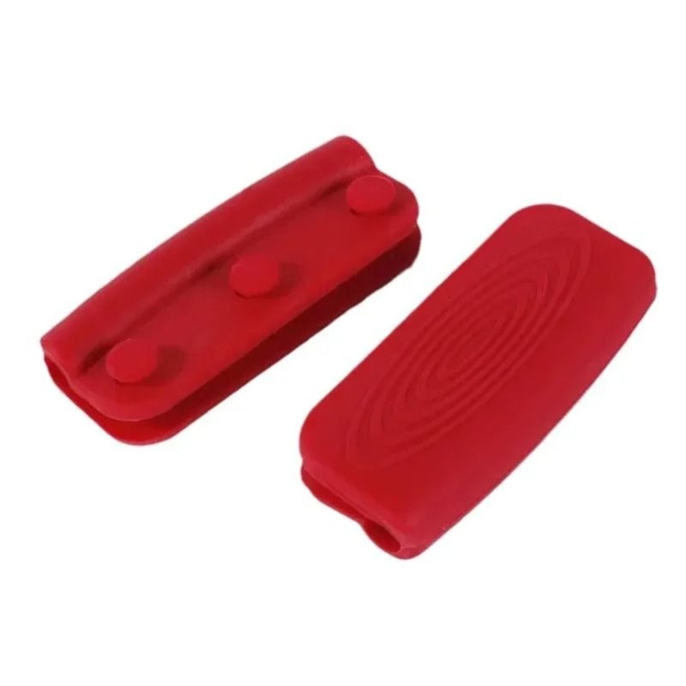 2Piece AutoLock Silicone Pot Handle Covers HeatResistant Clips 4
