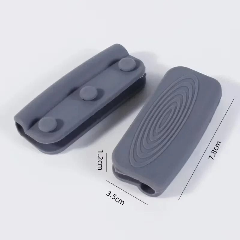 2Piece AutoLock Silicone Pot Handle Covers HeatResistant Clips 5