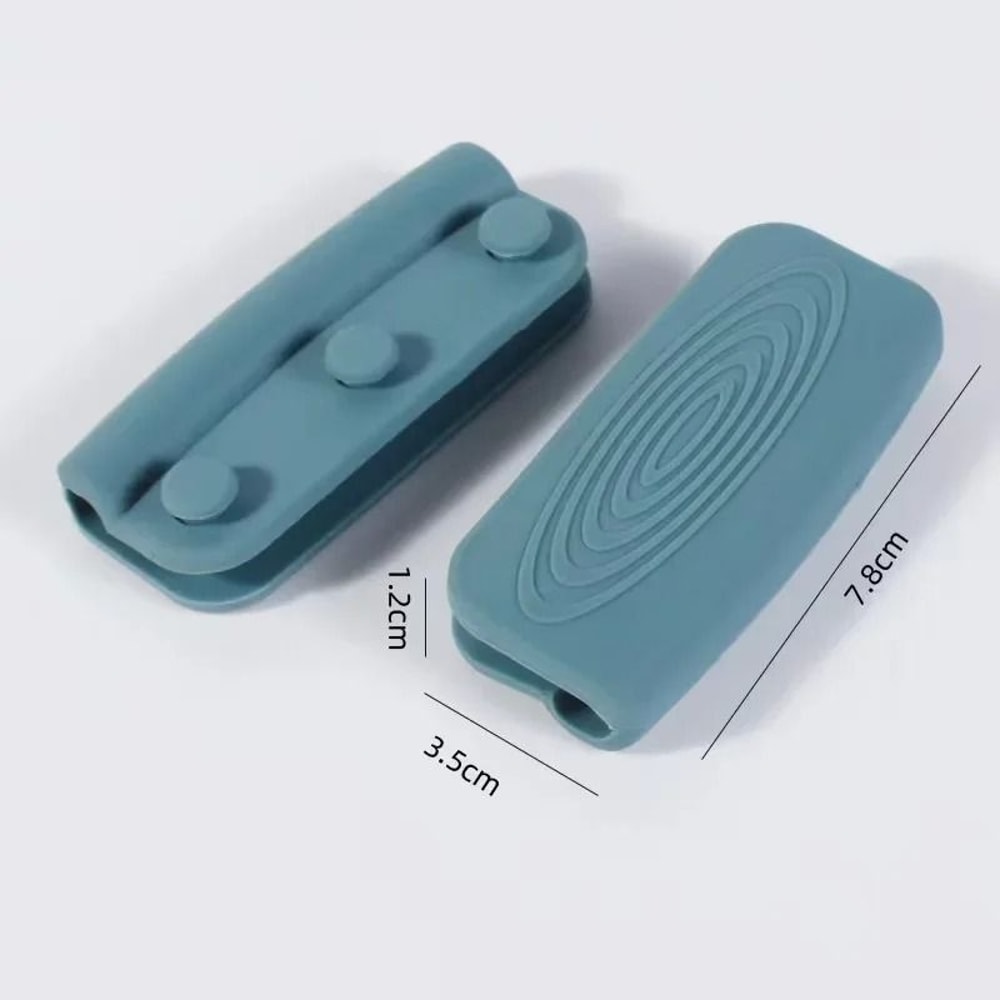 2Piece AutoLock Silicone Pot Handle Covers HeatResistant Clips 8