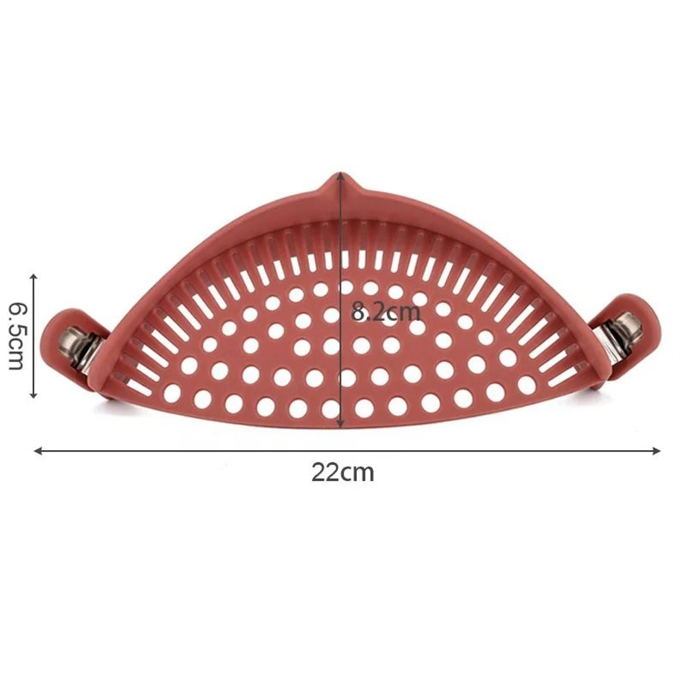 Universal ClipOn Silicone Pot Strainer Flexible Food Drainer 5