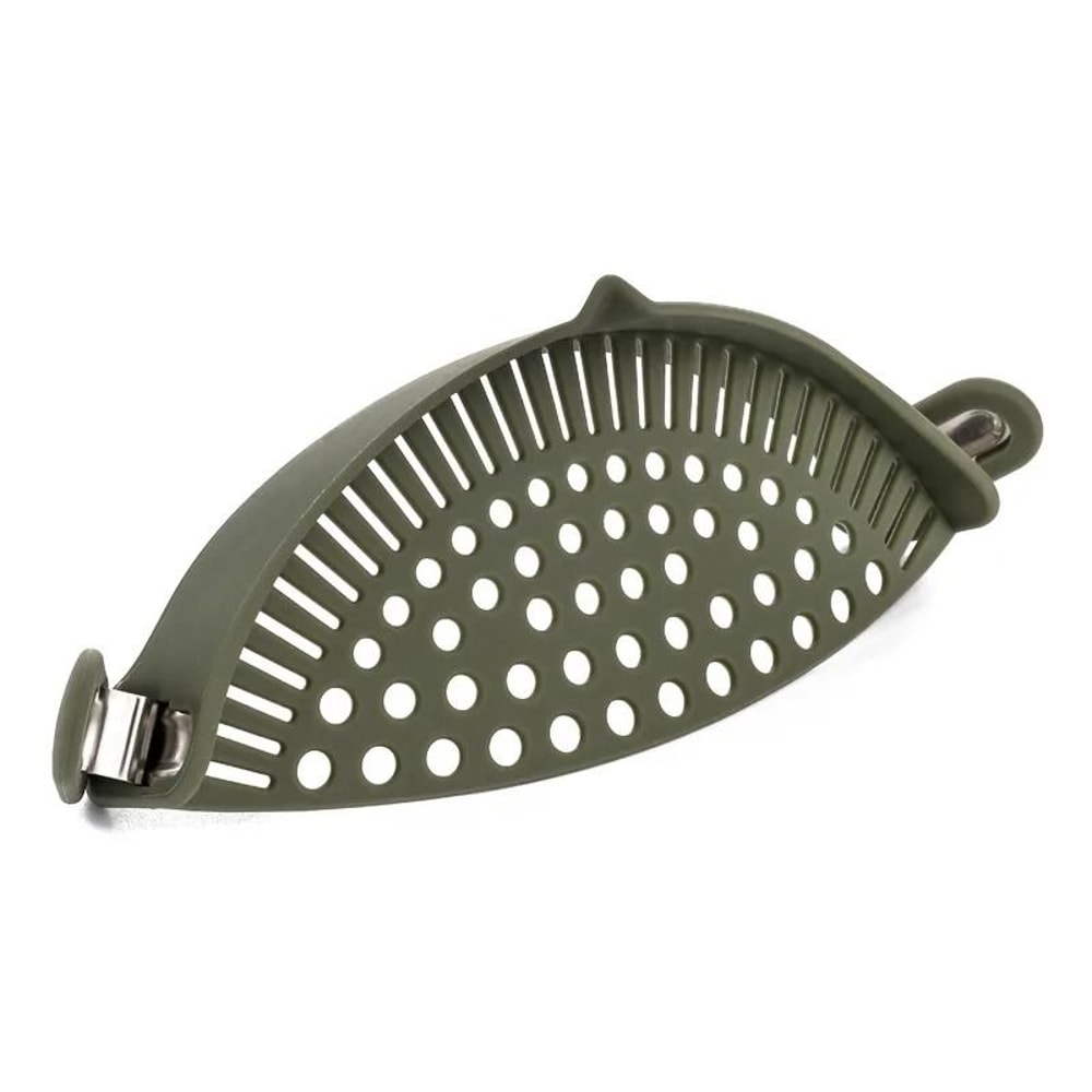 Universal ClipOn Silicone Pot Strainer Flexible Food Drainer 6