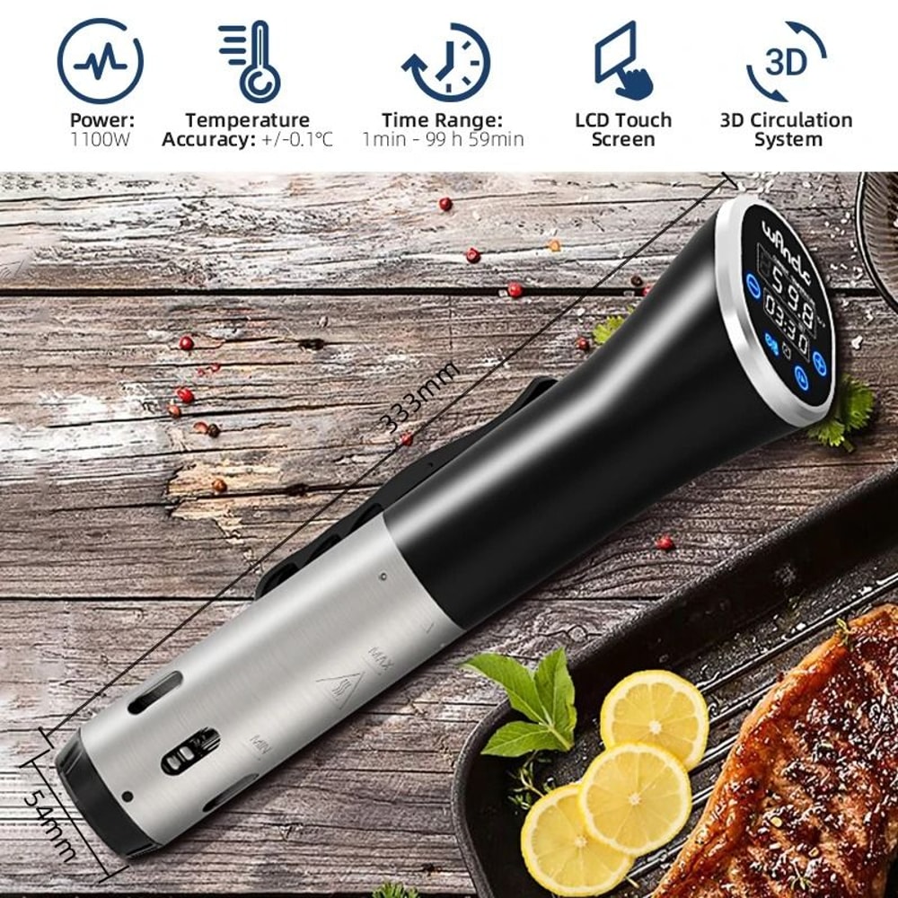 1100W HighPrecision Sous Vide Cooker Digital Immersion Circulator 2