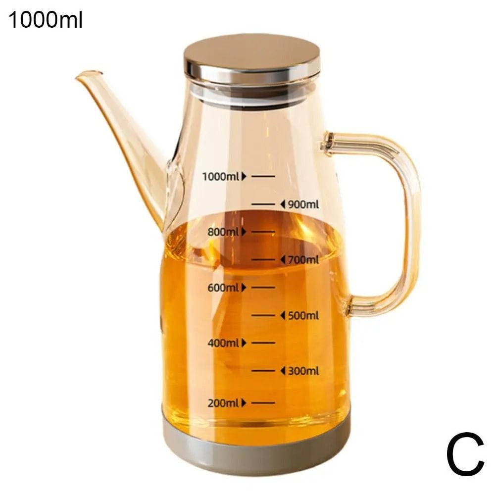 HighCapacity Glass Oil Dispenser With Stainless Steel Lid 9