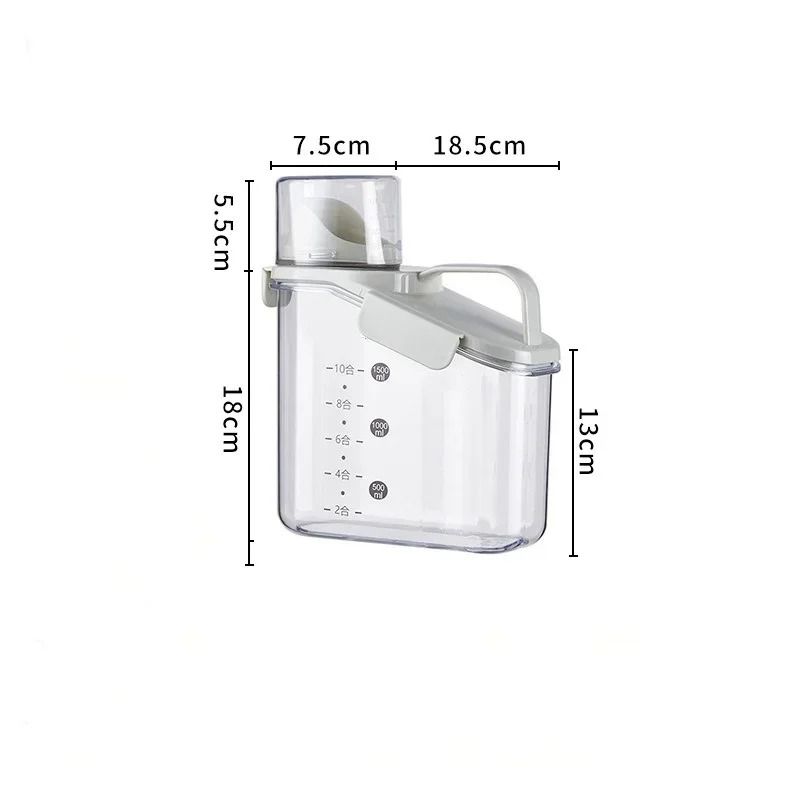 15L Airtight Cereal Storage Dispenser With Integrated Measuring Cup 6