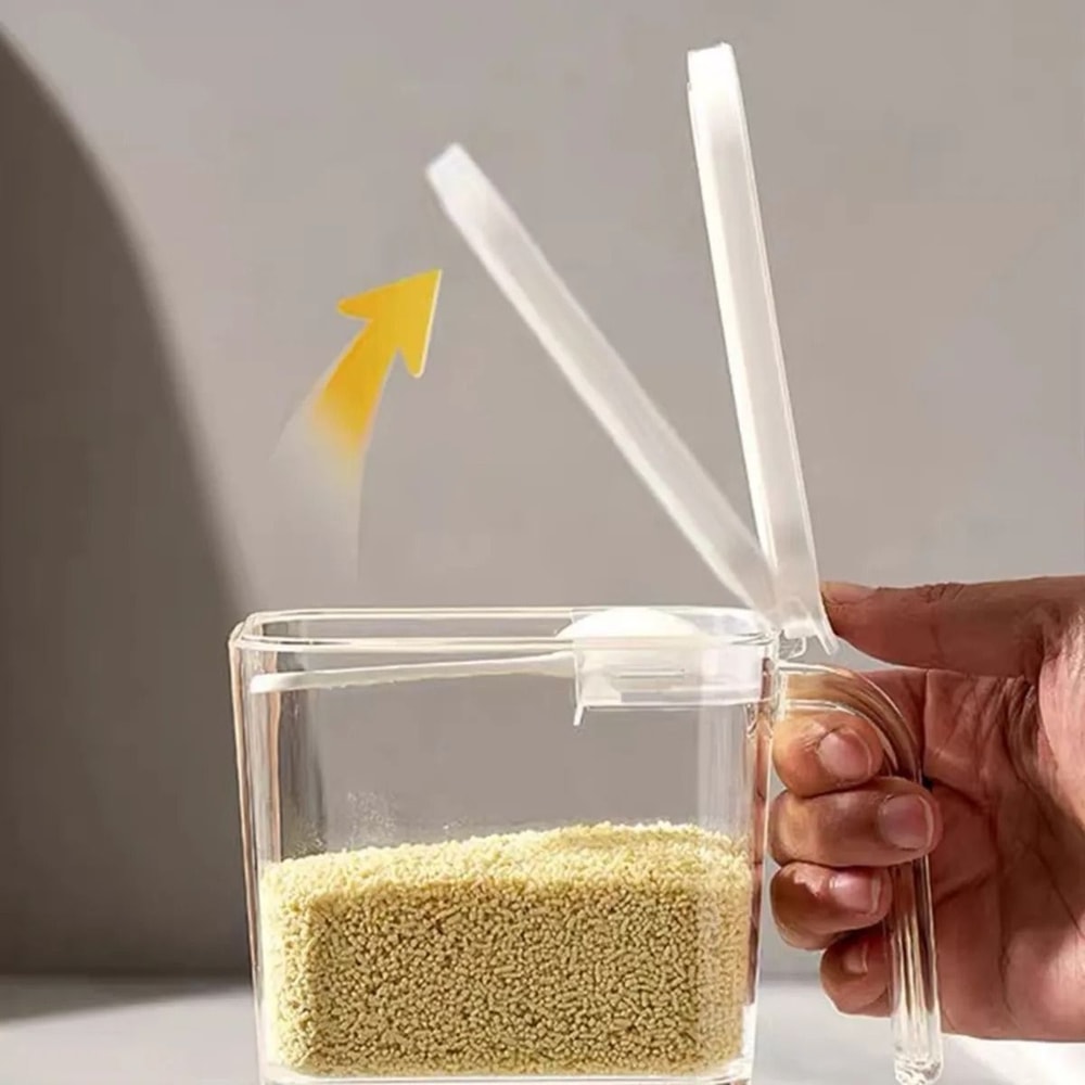 Sealed PopTop MoistureProof Seasoning Box With Integrated Spoon 3