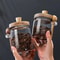 Artisan Borosilicate Glass Storage Jar With Integrated Wooden Spoon 4