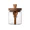 Artisan Borosilicate Glass Storage Jar With Integrated Wooden Spoon 8