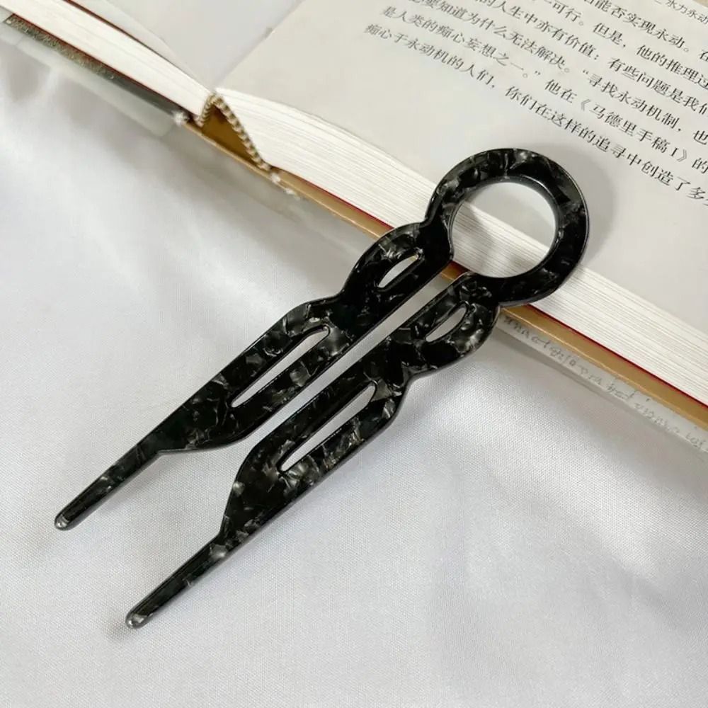 UShaped Acetate Hair Stick And Professional Bun Clip 10