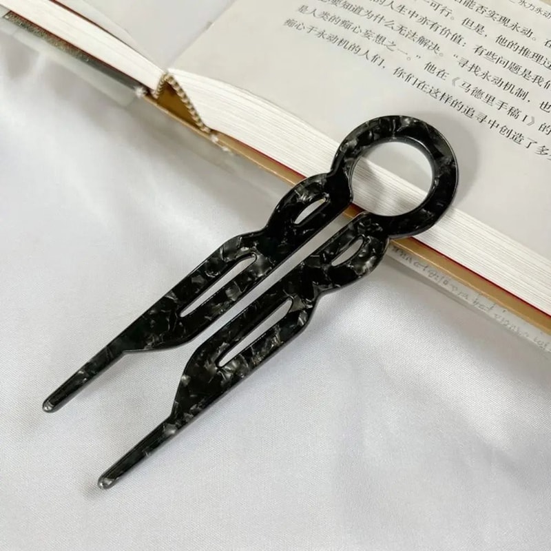 UShaped Acetate Hair Stick And Professional Bun Clip 10