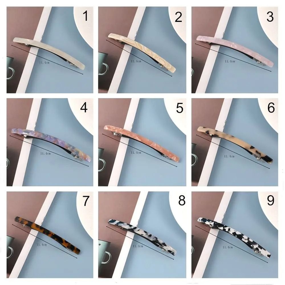 Geometric Leopard Acetate Hair Pin And Professional Styling Barrette 5