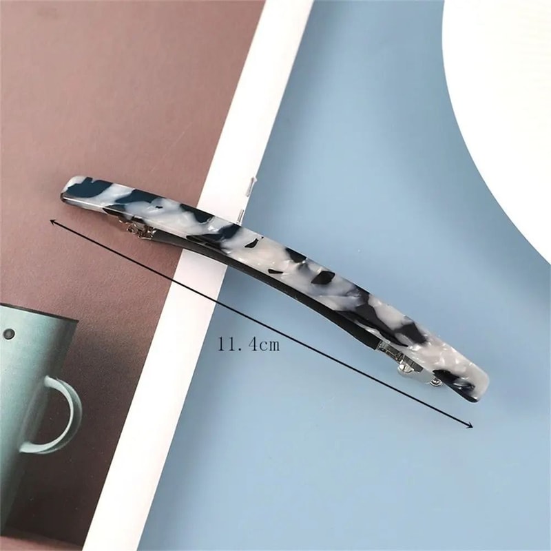 Geometric Leopard Acetate Hair Pin And Professional Styling Barrette 14