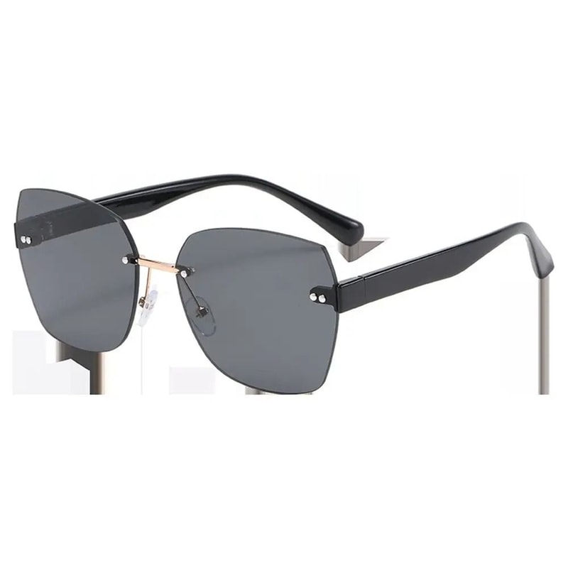 Elegant Rimless Gradient Sunglasses And Vintage Summer Shades 3