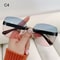 Elegant Rimless Gradient Sunglasses And Vintage Summer Shades 9