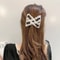 Elegant Pearl Elastic Magic Hair Comb And Butterfly Fancy Clip 1