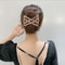Elegant Pearl Elastic Magic Hair Comb And Butterfly Fancy Clip 3