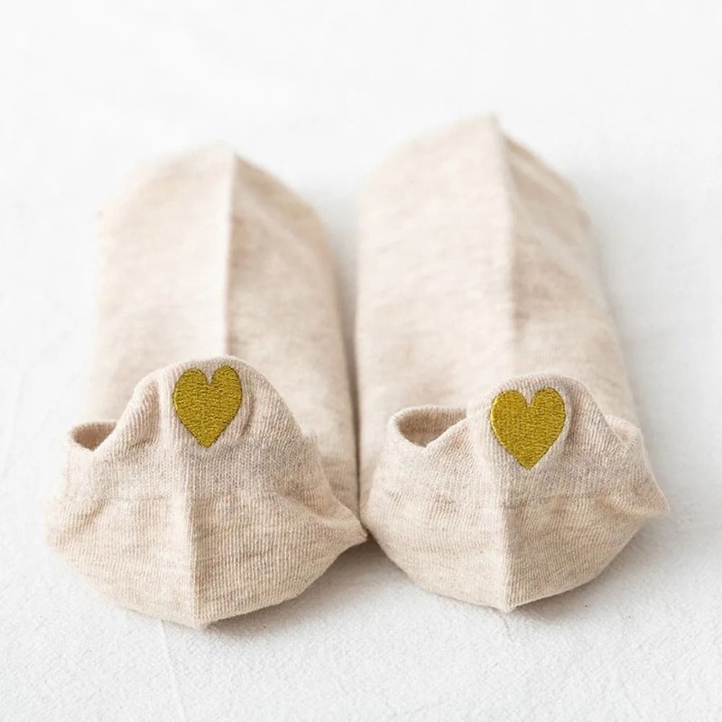 Sweet Heart Embroidered LowCut Boat Socks And Active Compression Anklets 12