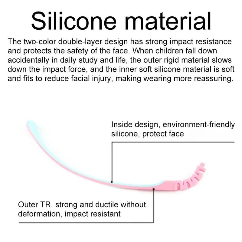 Durable Silicone Snapon Childrens Glasses Arm And Soft Spectacle Replacement 2