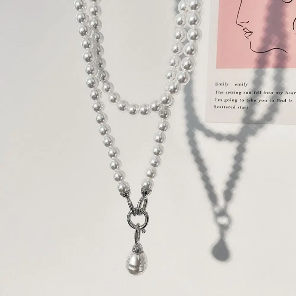 Boutique INS Pearl Pendant Crossbody Chain And Minimalist Statement Necklace 4