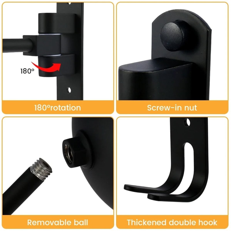 HeavyDuty 180Degree Rotating Motorcycle Helmet Rack And WallMounted Display 3