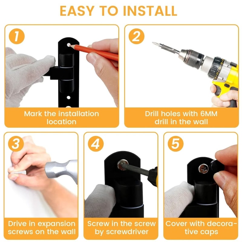 HeavyDuty 180Degree Rotating Motorcycle Helmet Rack And WallMounted Display 4