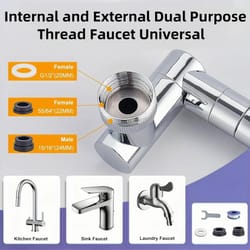 universal rotation faucet extender and dual-mode splash filter