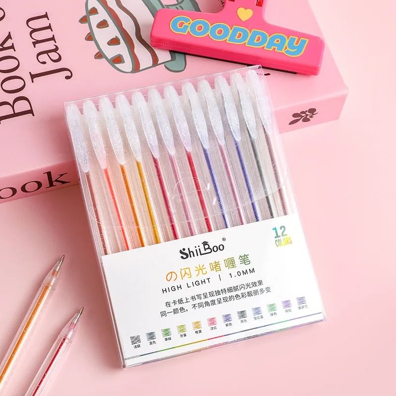 Metallic Glitter Gel Pens Set 10mm QuickDry Art Markers For Drawing DIY 8
