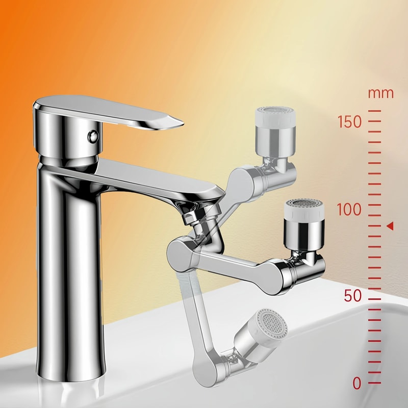 Universal 1080 Swivel Extension Faucet Aerator Dual Mode Kitchen Sink Tap Extender 1