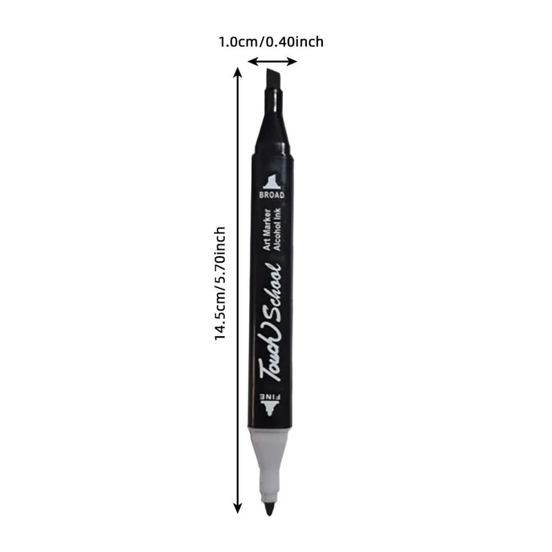 Dual Brush Tip Permanent Alcohol Markers Professional Art Set For Drawing Sketching 5